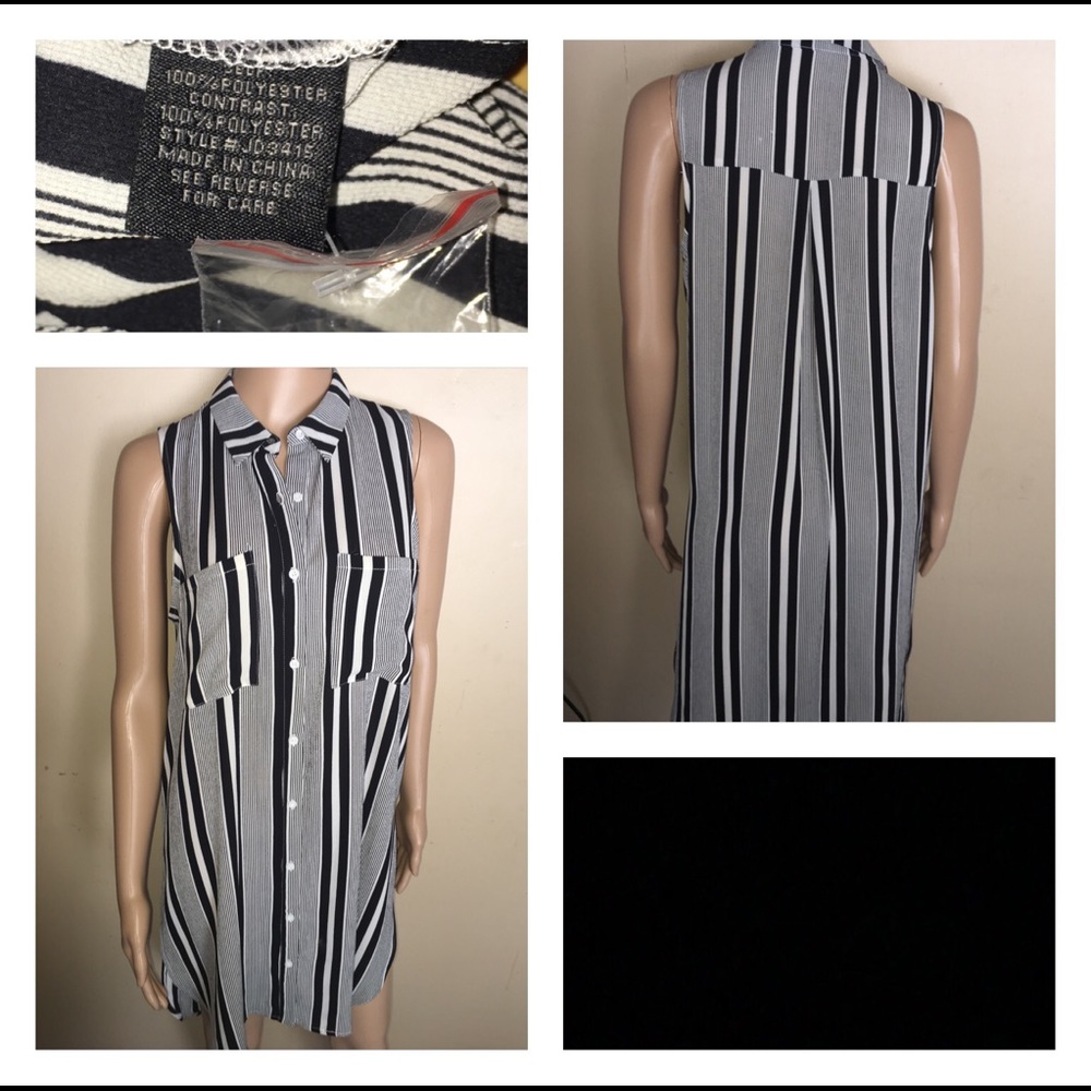 Black & White Striped Dress